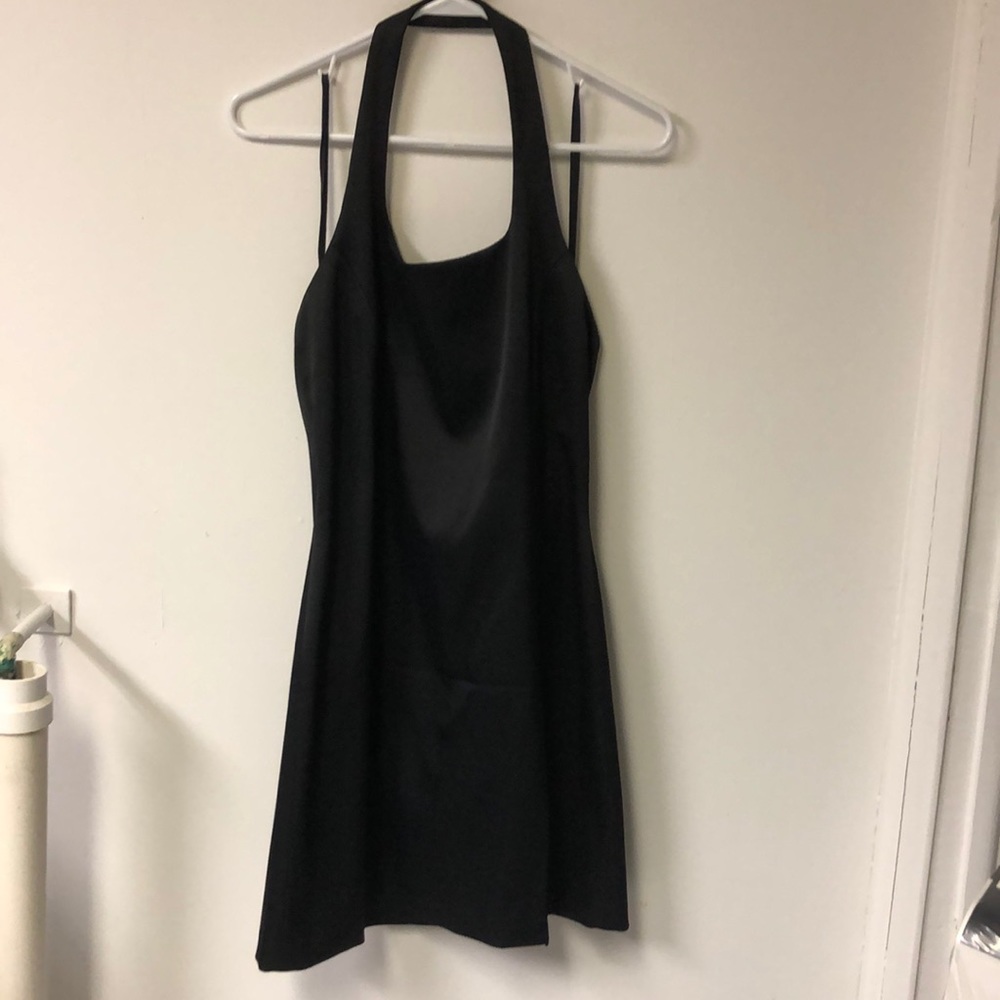 Black halter dress